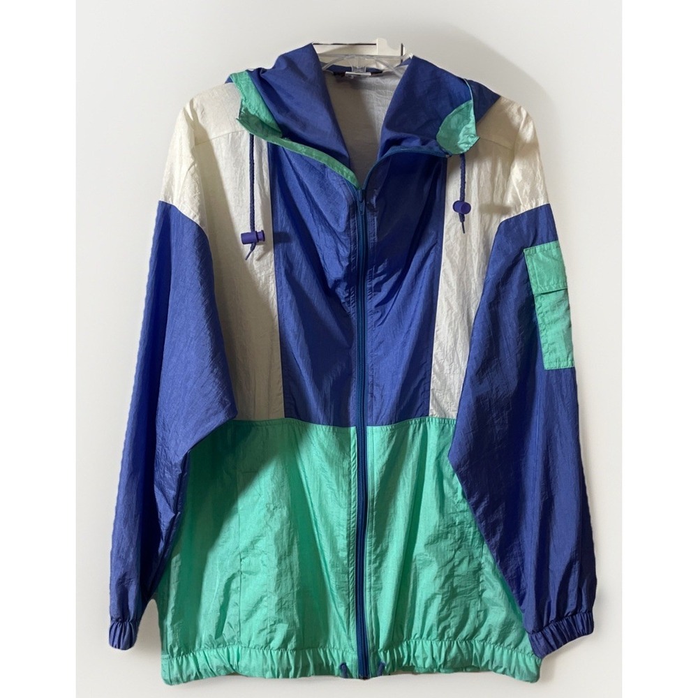 Red‎ Pepper Action Wear Women's Large Color Block Parachute Jacket  Retro 80's